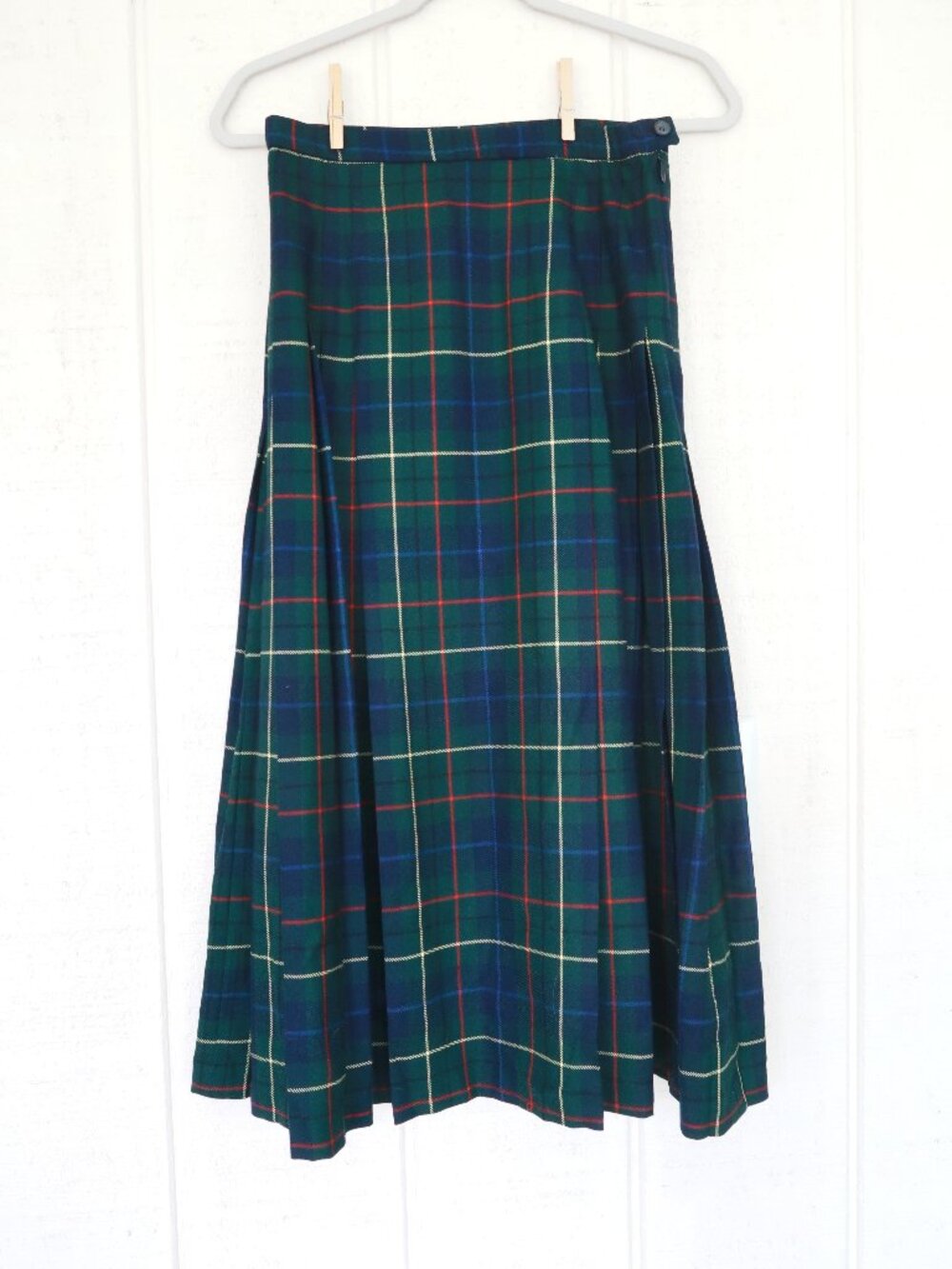 Vintage Pendleton Signature Tartan Plaid Wool Skirt | 8 Petite